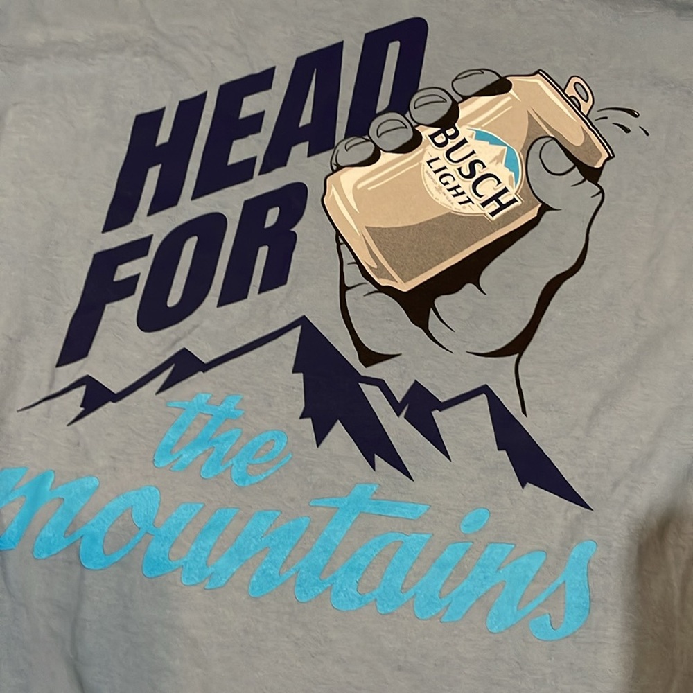 Blue Men's T-Shirt Busch light